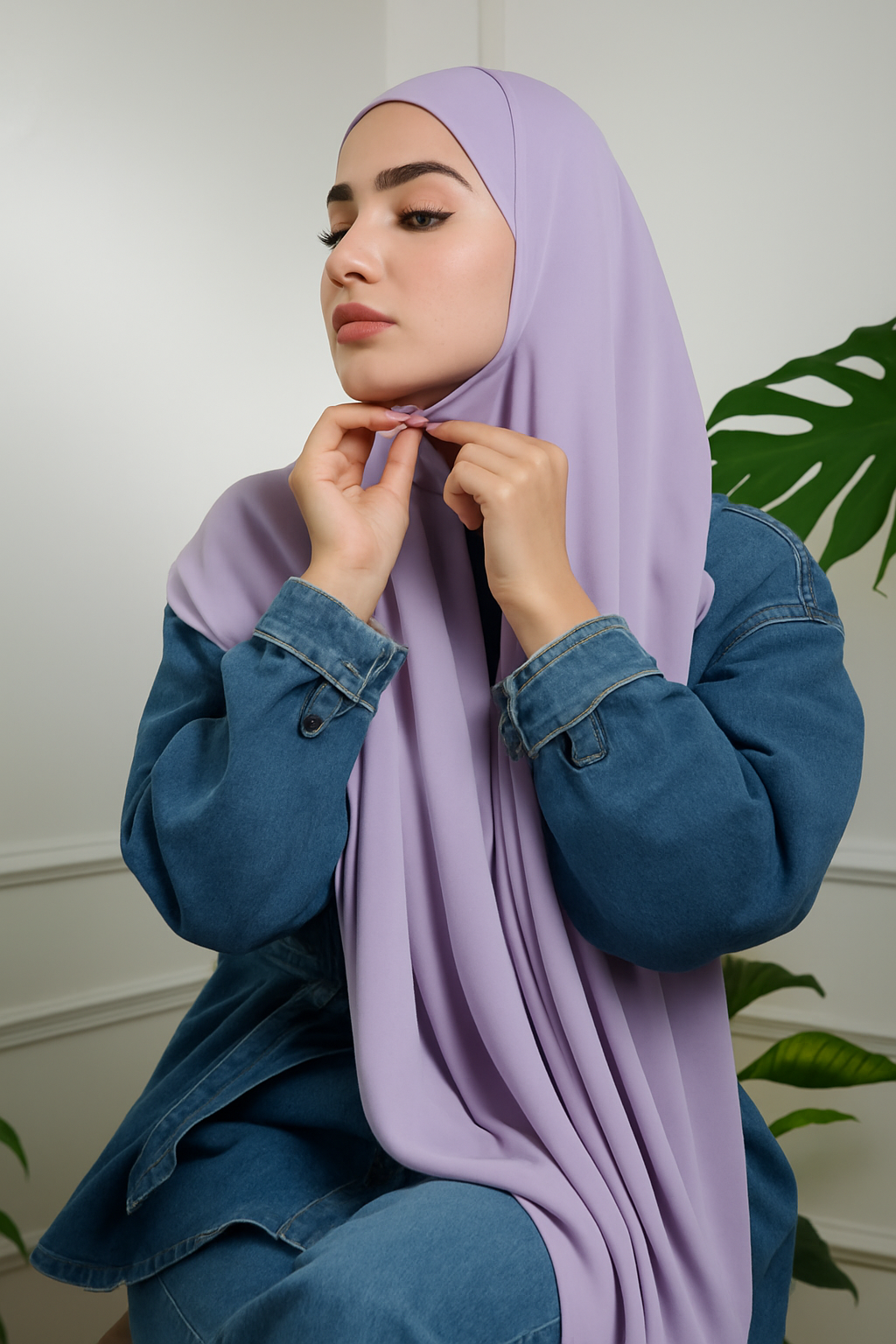 Flow Zip 3 in 1 hijab with attached Cap