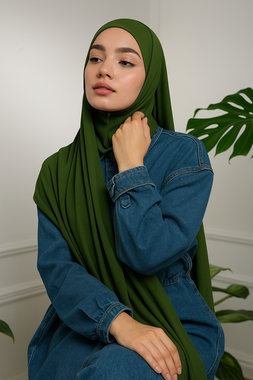 Flow Zip 3 in 1 hijab with attached Cap