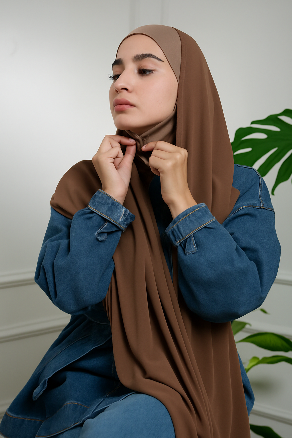 Flow Zip 3 in 1 hijab with attached Cap