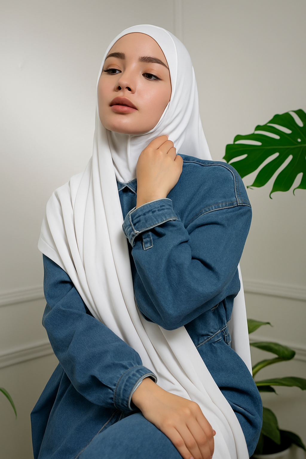 Flow Zip 3 in 1 hijab with attached Cap