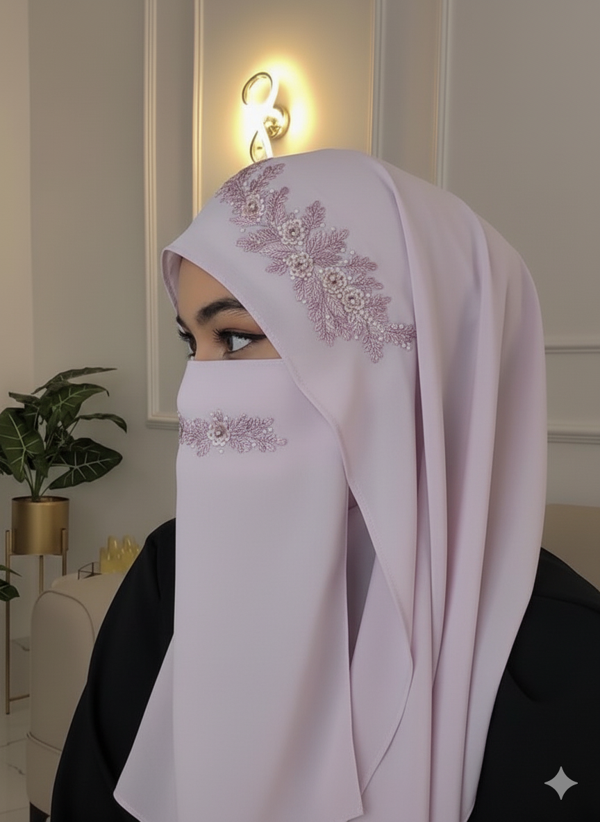 Malaysian Chiffon Hijab With Naqab
