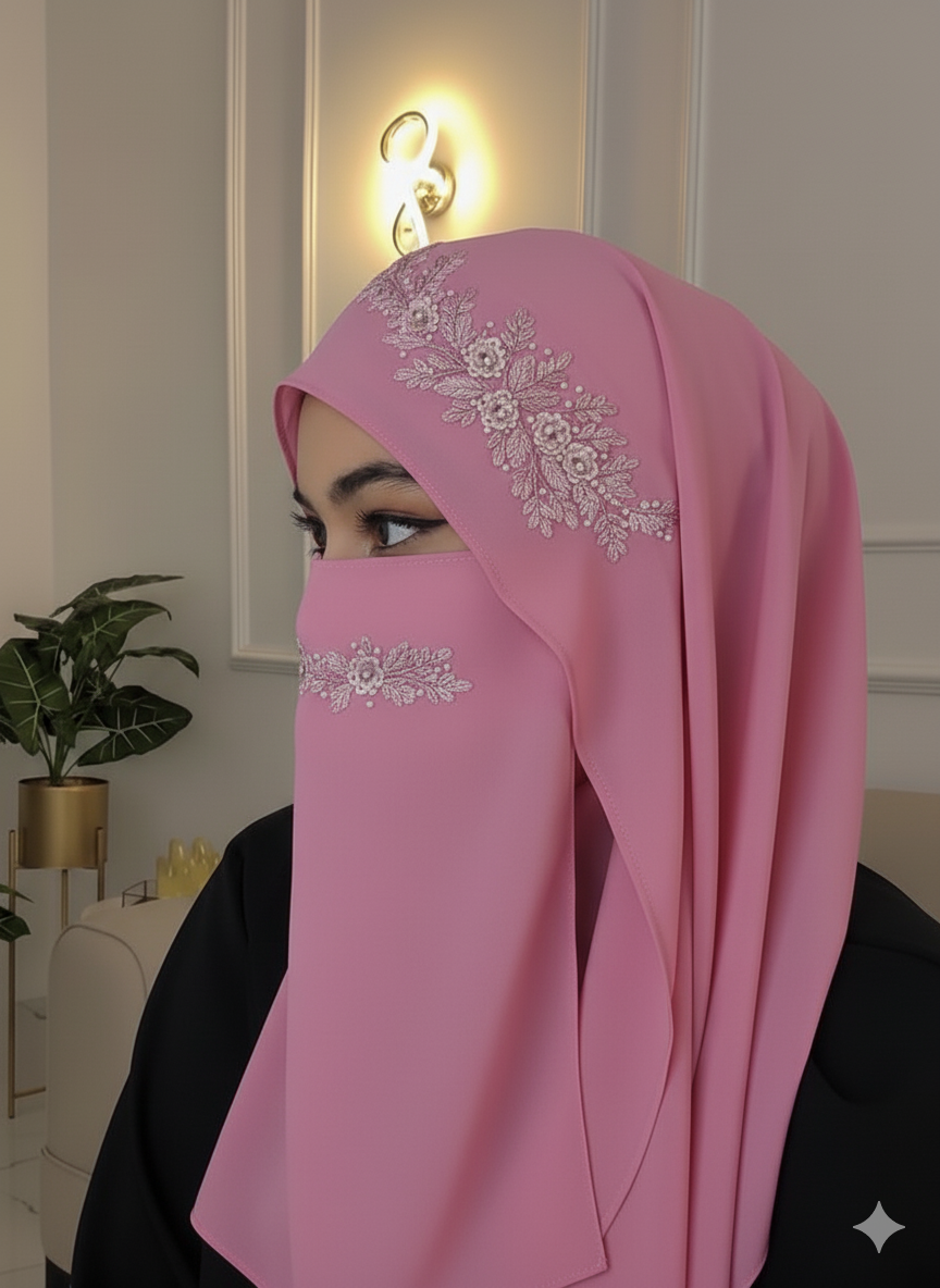 Malaysian Chiffon Hijab With Naqab