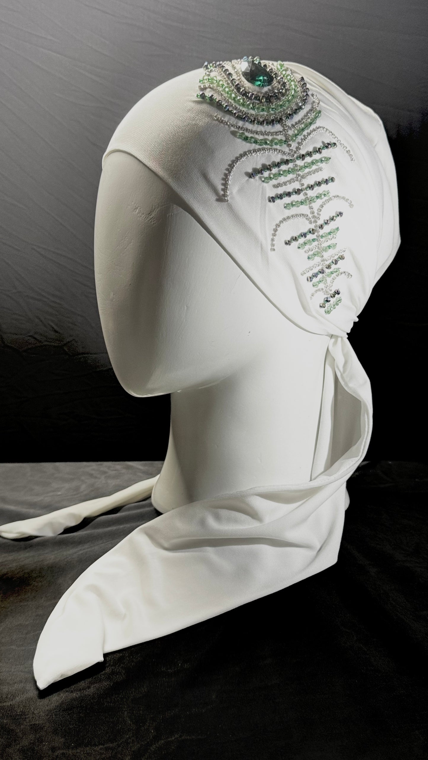 Zarina Peacock Pearl Hijab - Mughal Heirloom Edition