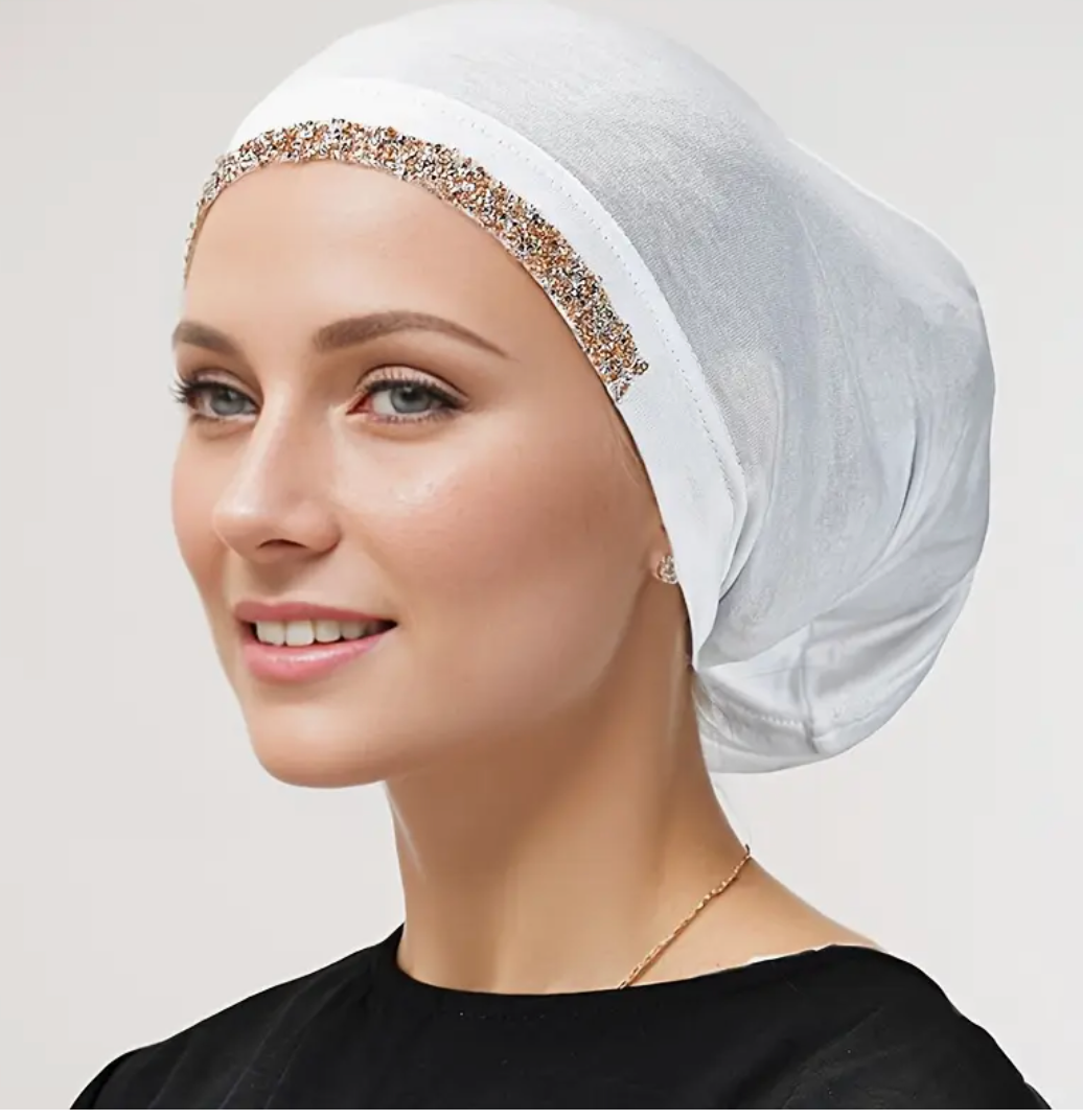 Crystal-studded hijab bonnet – Attraction Hijab