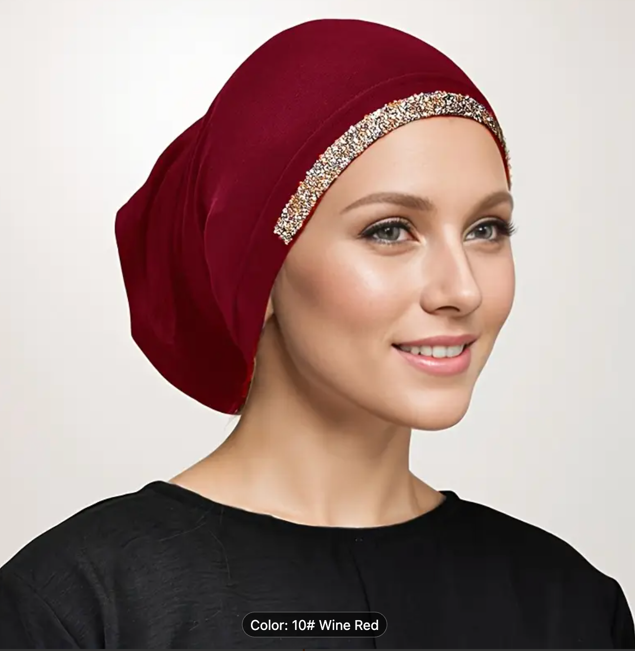 Crystal-studded hijab bonnet – Attraction Hijab