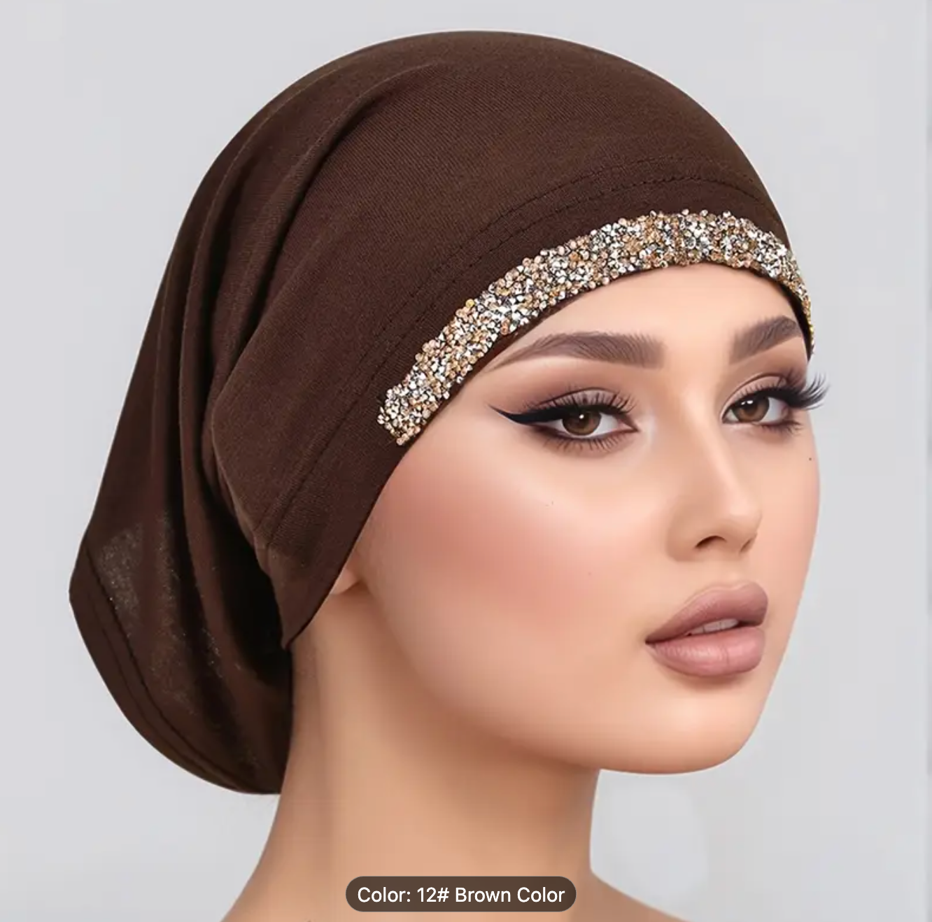 Crystal-studded hijab bonnet – Attraction Hijab