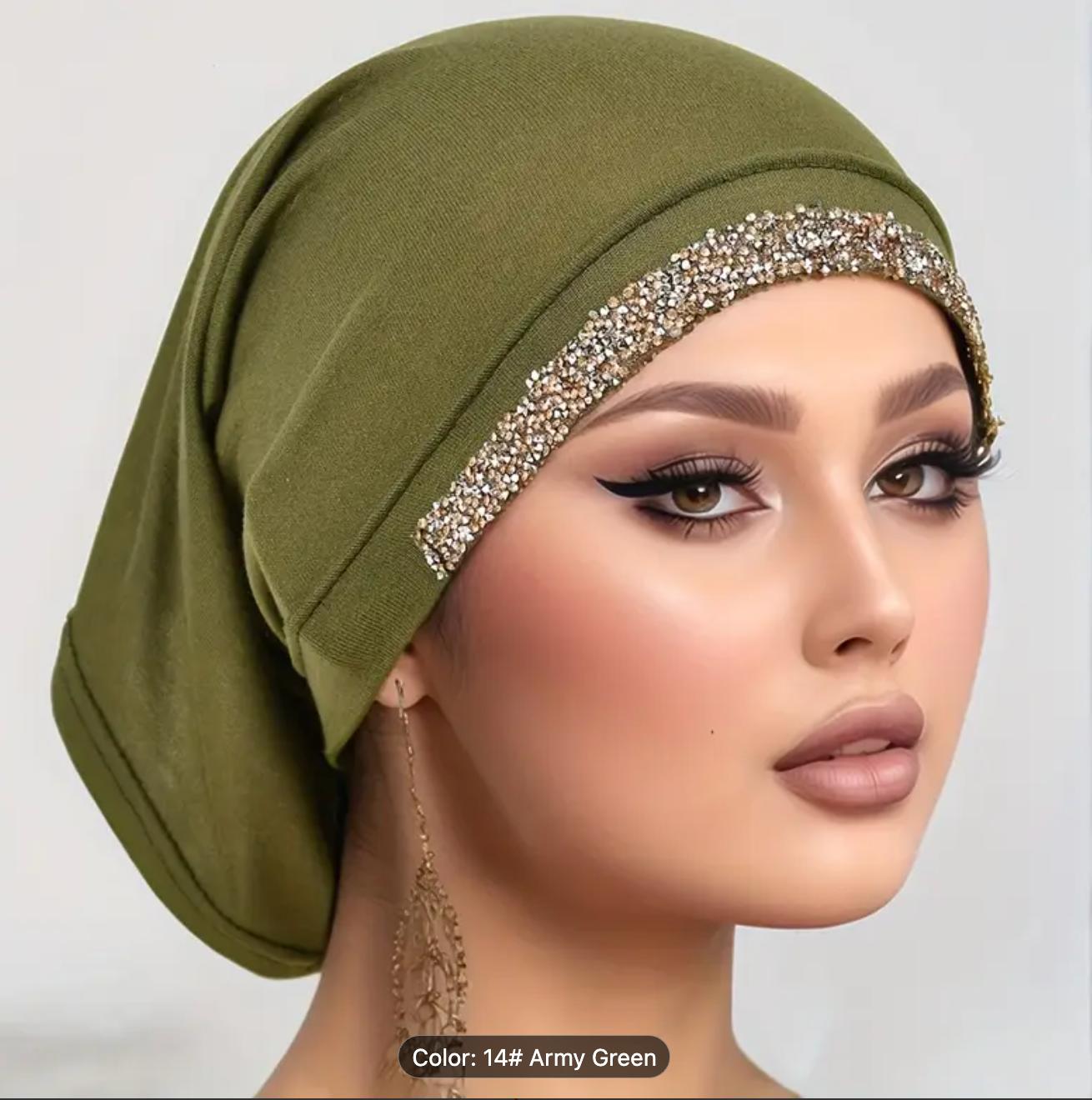 Crystal-studded hijab bonnet – Attraction Hijab