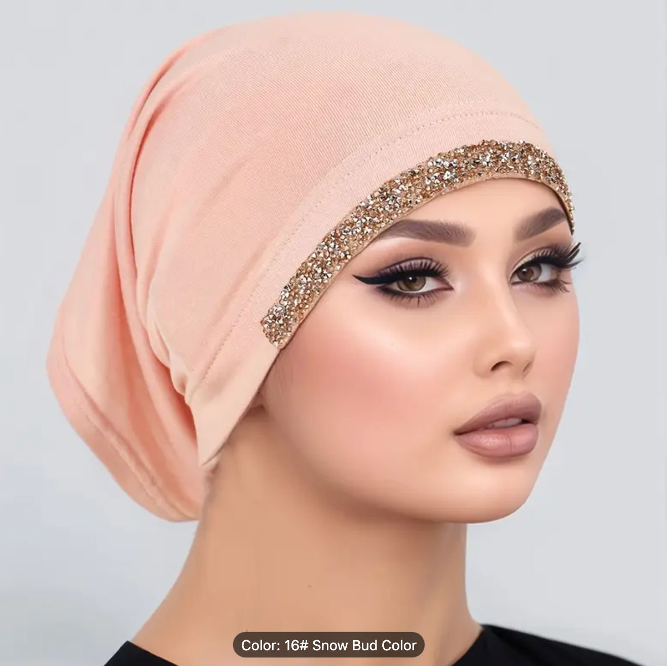 Crystal-studded hijab bonnet – Attraction Hijab