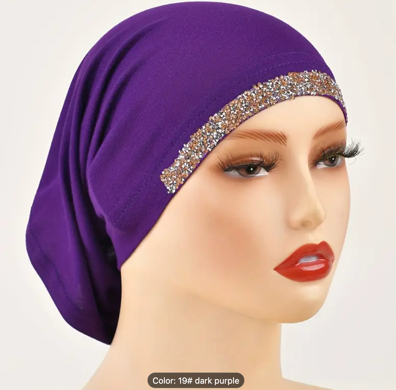 Crystal-studded hijab bonnet – Attraction Hijab