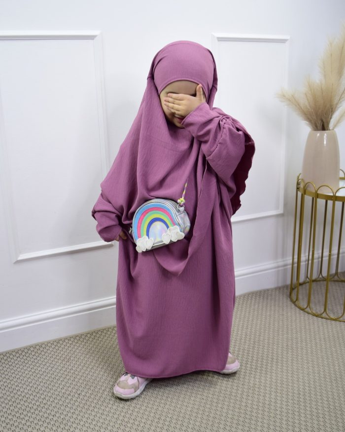 Kids Abaya With Khimar Set.