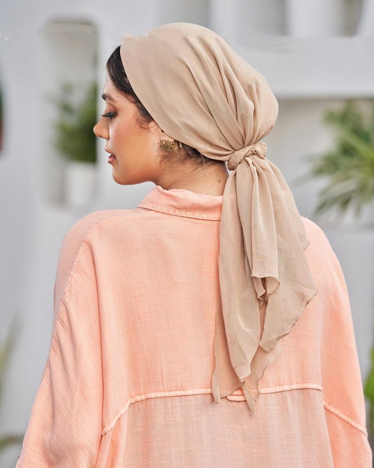 Easy Tie Turban with scrounchie pony