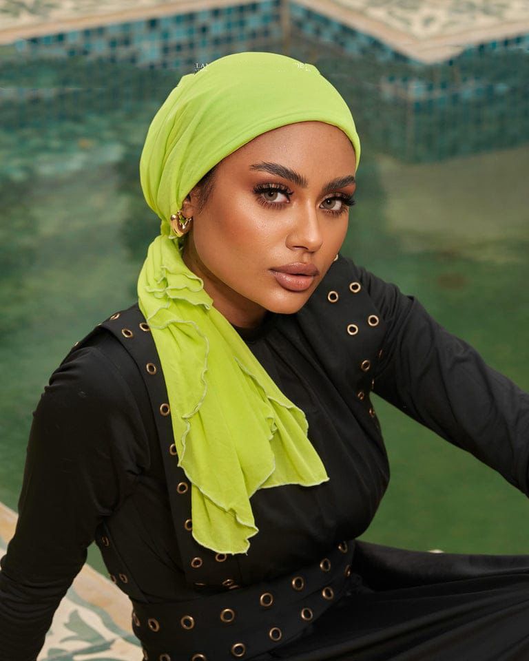 Easy Tie Turban with scrounchie pony