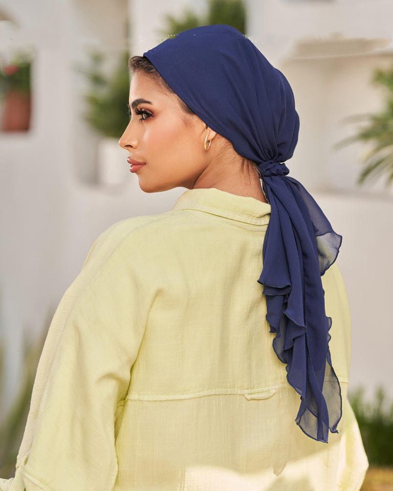 Easy Tie Turban with scrounchie pony