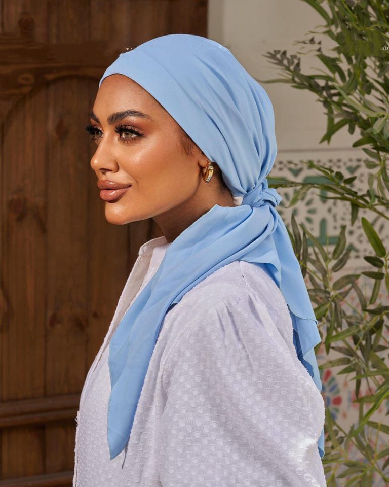 Easy Tie Turban with scrounchie pony