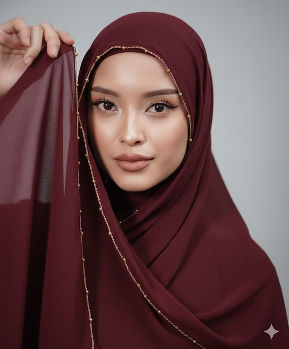 maroon_Luxury_Fancy_Hijab_with_beads_-_Easy_to_wear_hijab_cap