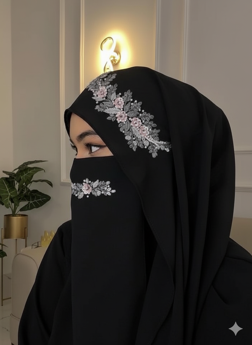 Malaysian Chiffon Hijab With Naqab