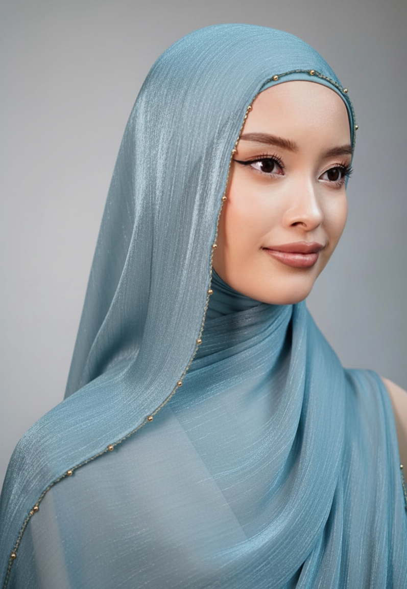 Biege_Luxury_Fancy_Hijab_with_beads_-_Easy_to_wear_hijab_cap