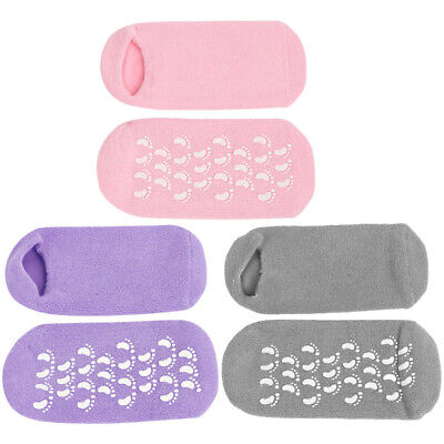 Moisturizing Spa Gel Socks Pedicure Soften Repairing Cracked Skin Feet Foot Pain Relief Pads for Women Men Pink