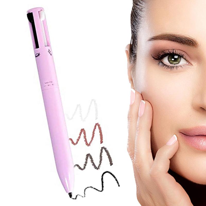 4 In 1 Makeup Pen Eyebrow Pencil Waterproof Drawing Eye Brow Long Lasting Eyebrow Pen Sweatproof Makeup Cosmetic Tool