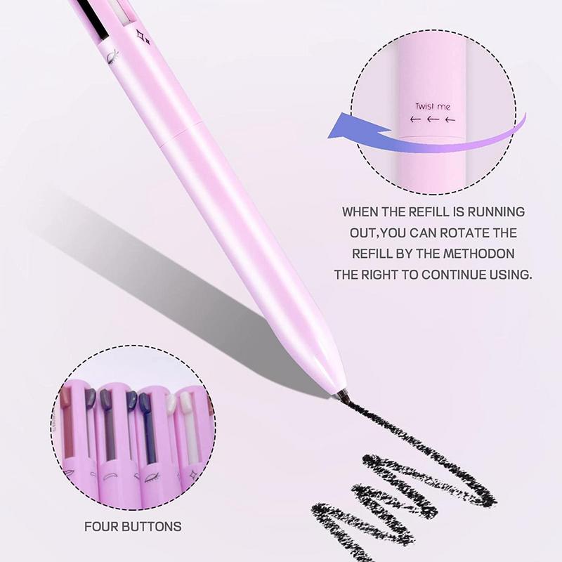 4 In 1 Makeup Pen Eyebrow Pencil Waterproof Drawing Eye Brow Long Lasting Eyebrow Pen Sweatproof Makeup Cosmetic Tool