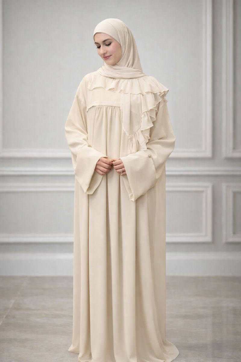 3 in 1 Zipper Abaya for Umrah & Hajj - Complete Abaya and Hijab Set