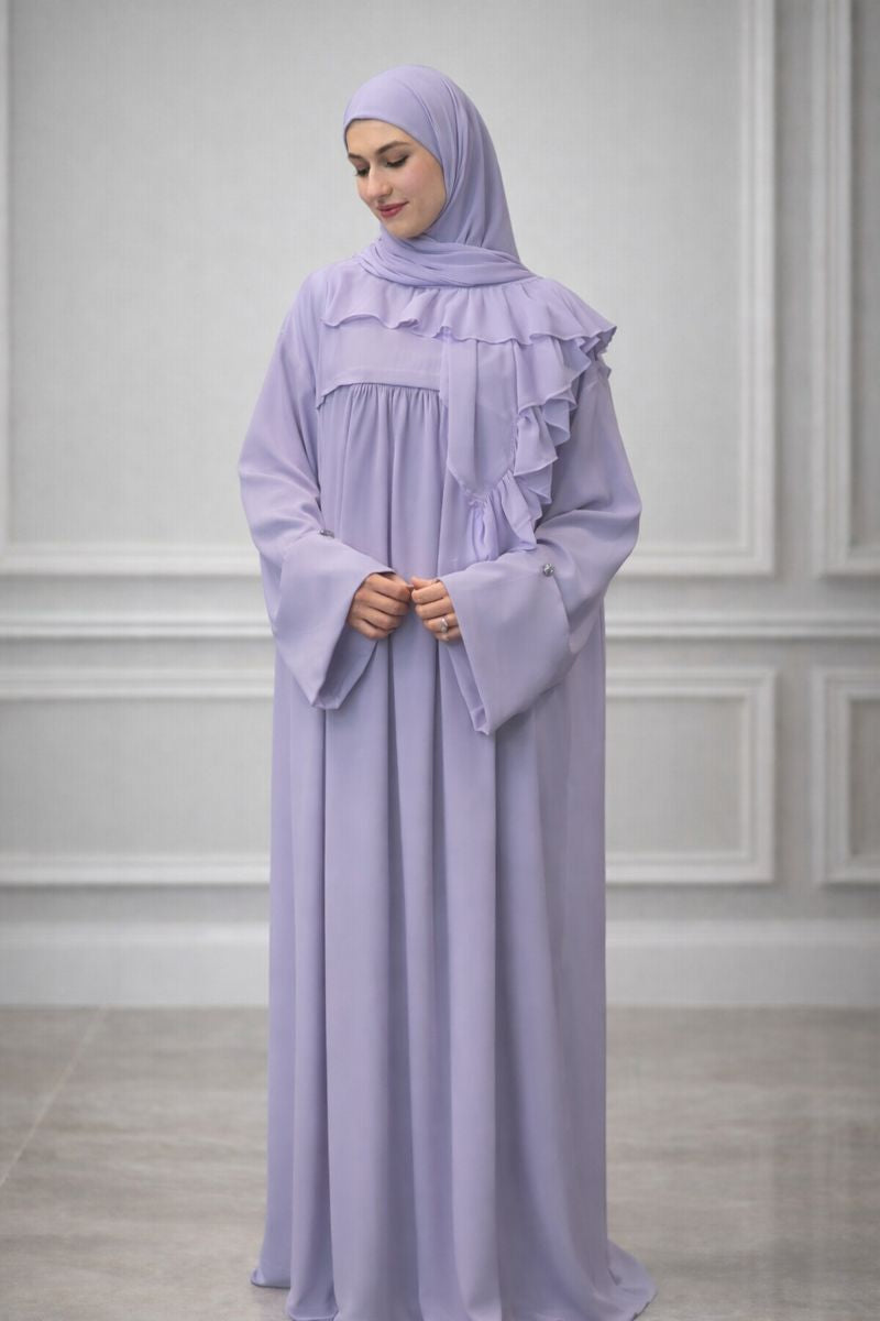 3 in 1 Zipper Abaya for Umrah & Hajj - Complete Abaya and Hijab Set