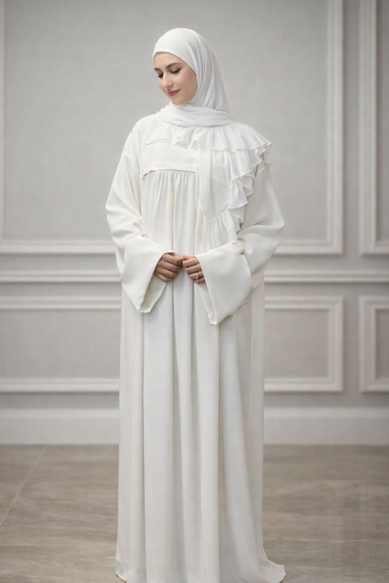 3 in 1 Zipper Abaya for Umrah & Hajj - Complete Abaya and Hijab Set