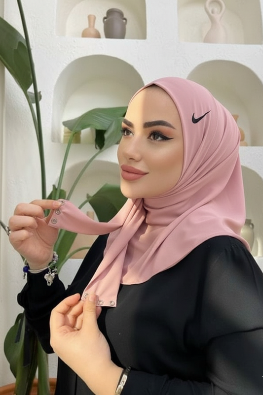 Easy to Wear Button Jersey Hijab - Summer Hijab
