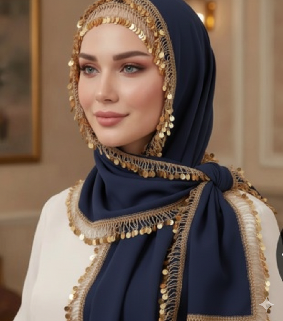 Dubai Gold Luxe Sequin Hijab