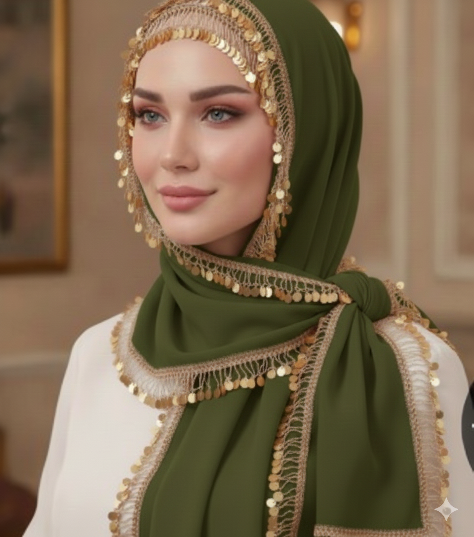 Dubai Gold Luxe Sequin Hijab