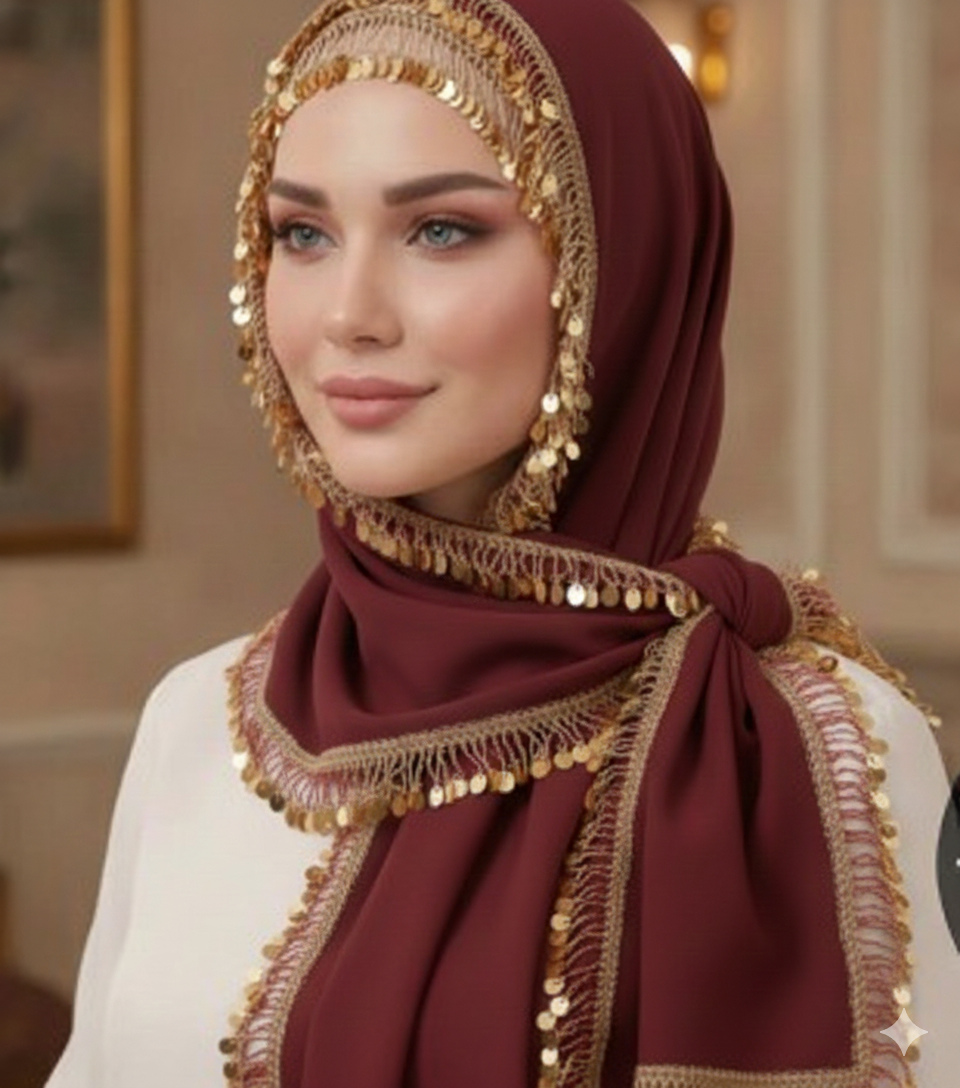 Dubai Gold Luxe Sequin Hijab