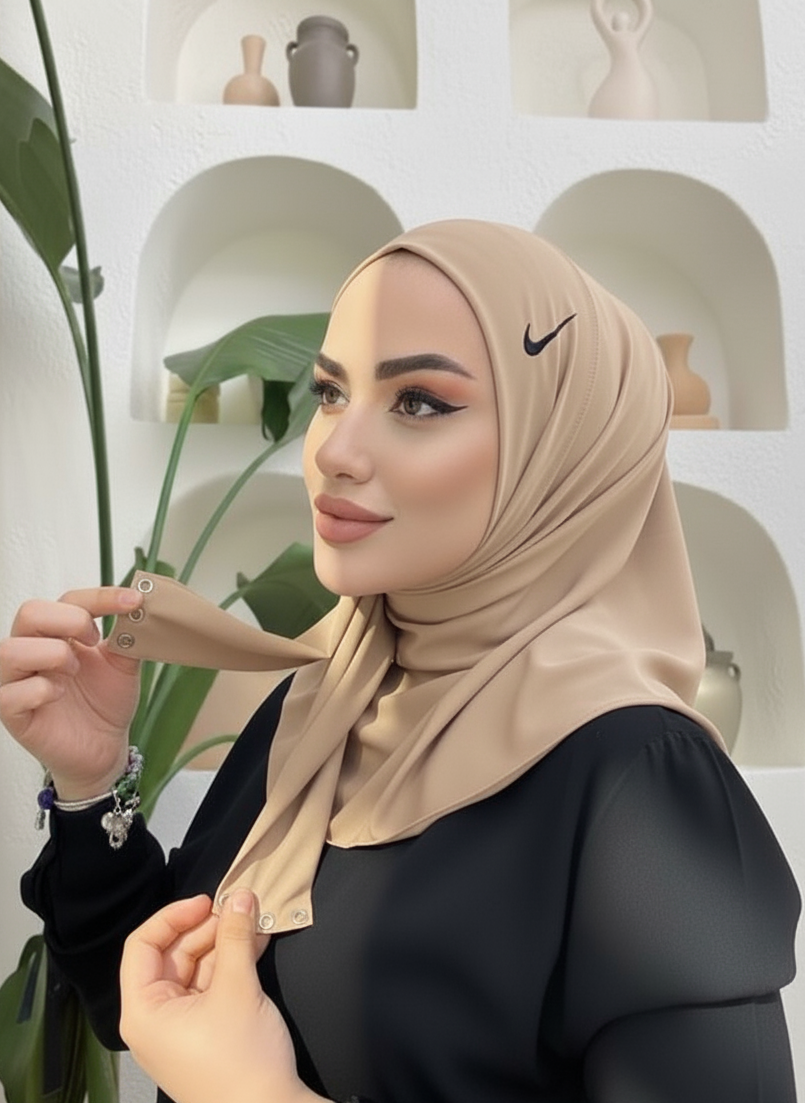 Easy to Wear Button Jersey Hijab - Summer Hijab