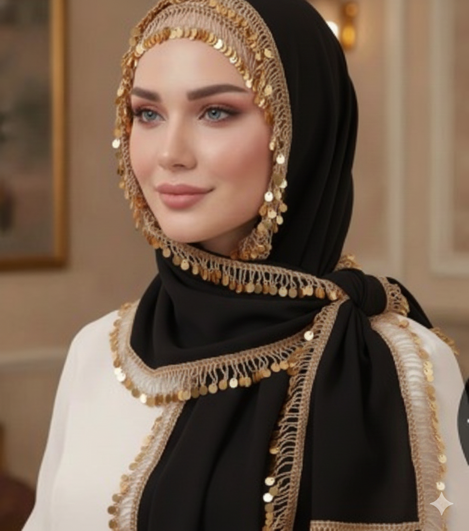 Dubai Gold Luxe Sequin Hijab