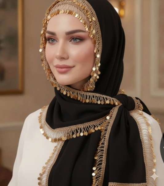 Dubai Gold Luxe Sequin Hijab