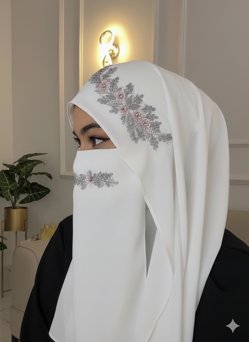 Malaysian Chiffon Hijab With Naqab