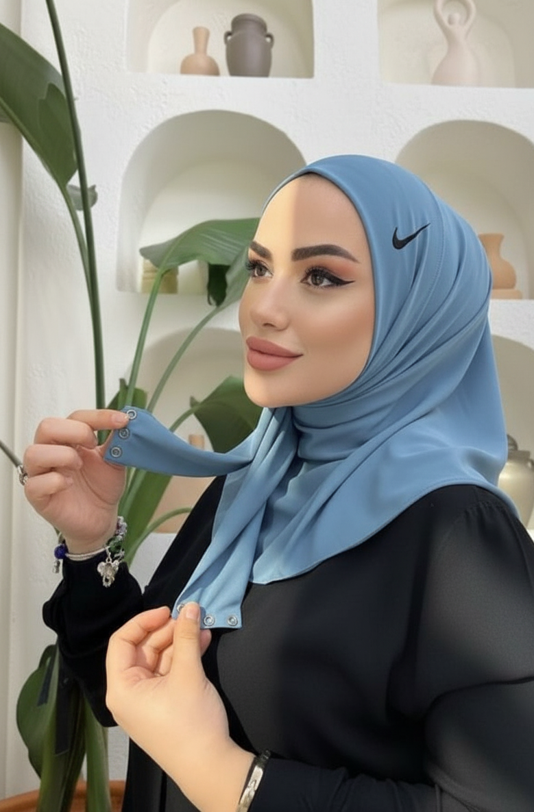Easy to Wear Button Jersey Hijab - Summer Hijab