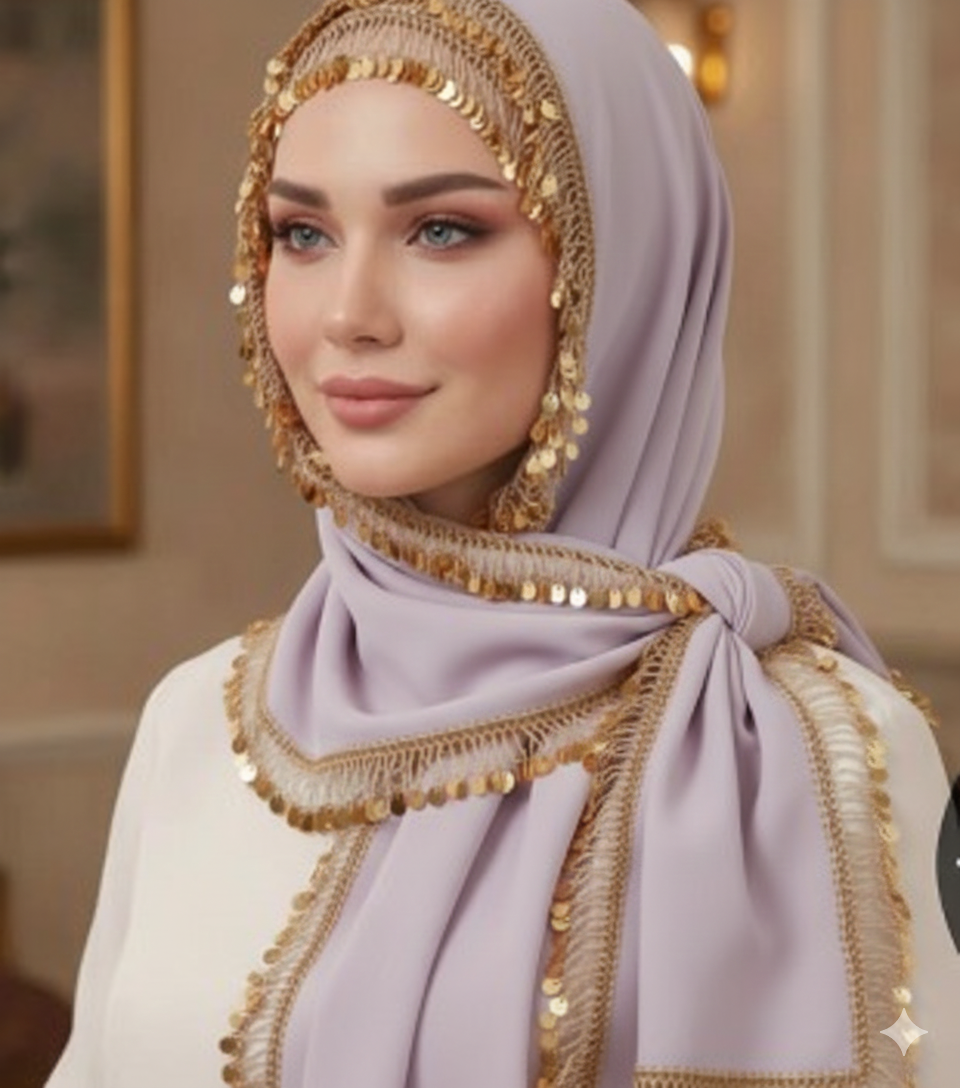 Dubai Gold Luxe Sequin Hijab