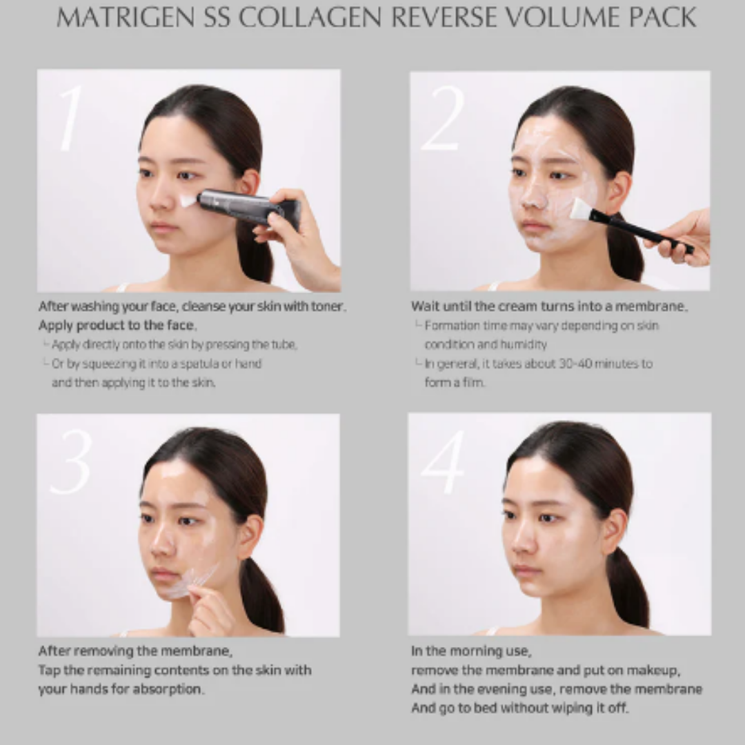 Korean Matrigen Mask - SS Collegean Reverse Face Peel off Mask - Hydrolyzed Collagen 380 Dalton - Korean Skin Care, Facial Mask, K Beauty Skincare.