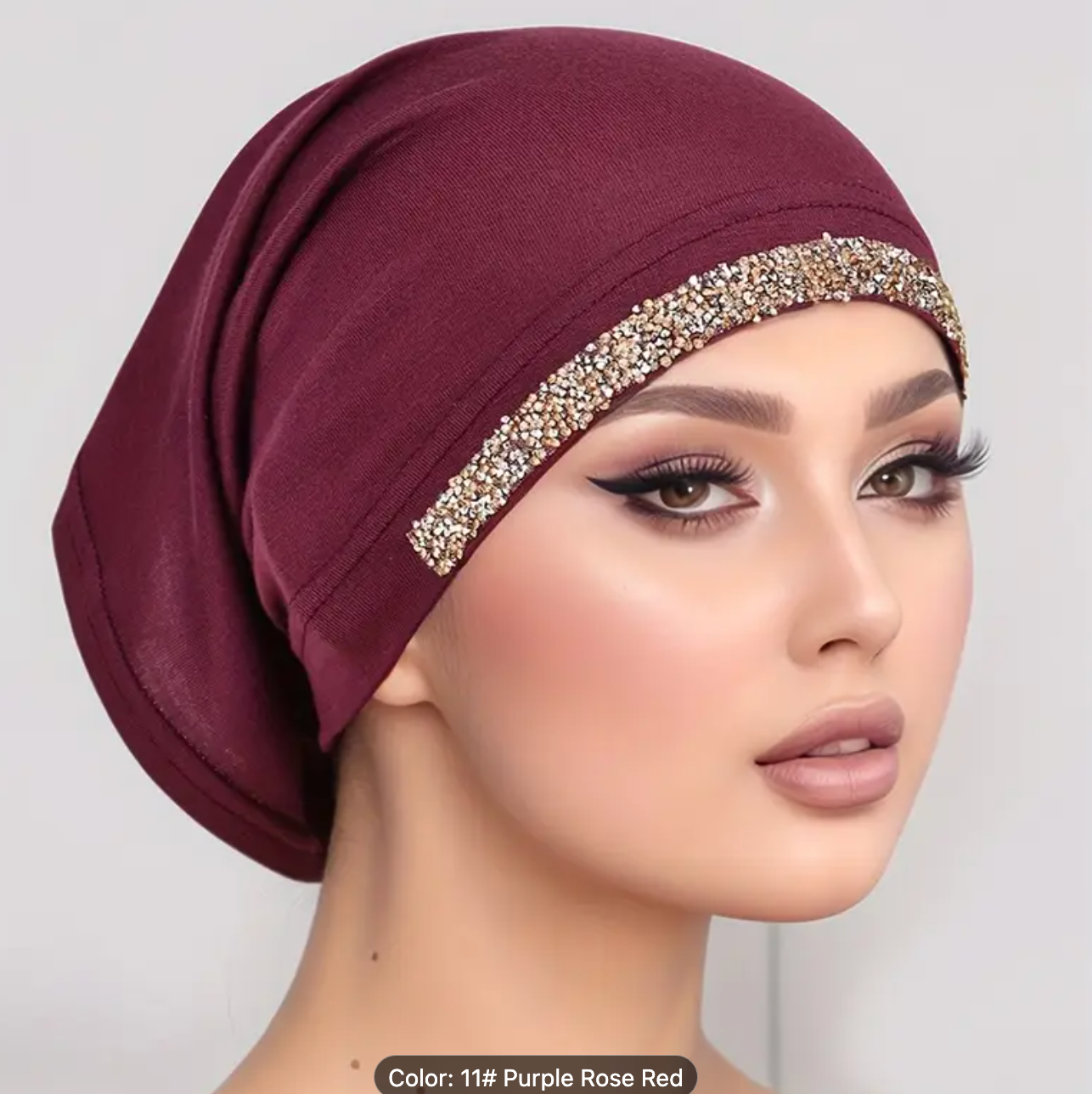 Crystal-studded hijab bonnet – Attraction Hijab