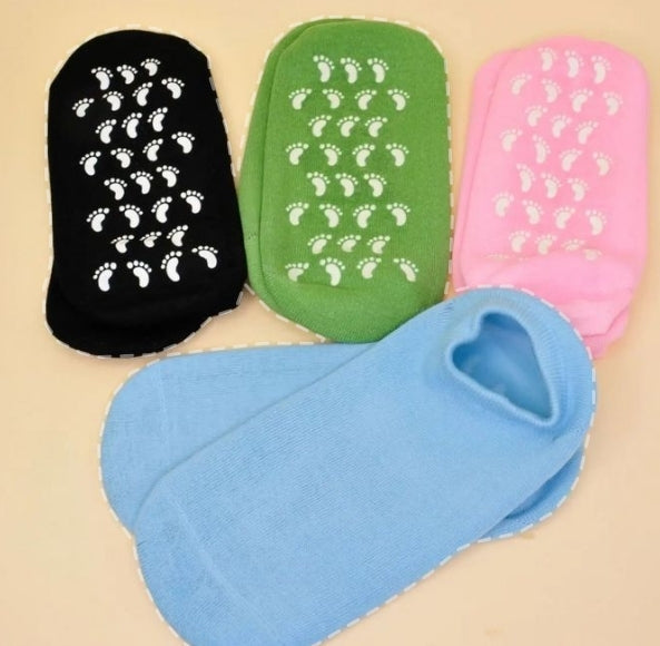 Moisturizing Spa Gel Socks Pedicure Soften Repairing Cracked Skin Feet Foot Pain Relief Pads for Women Men Pink