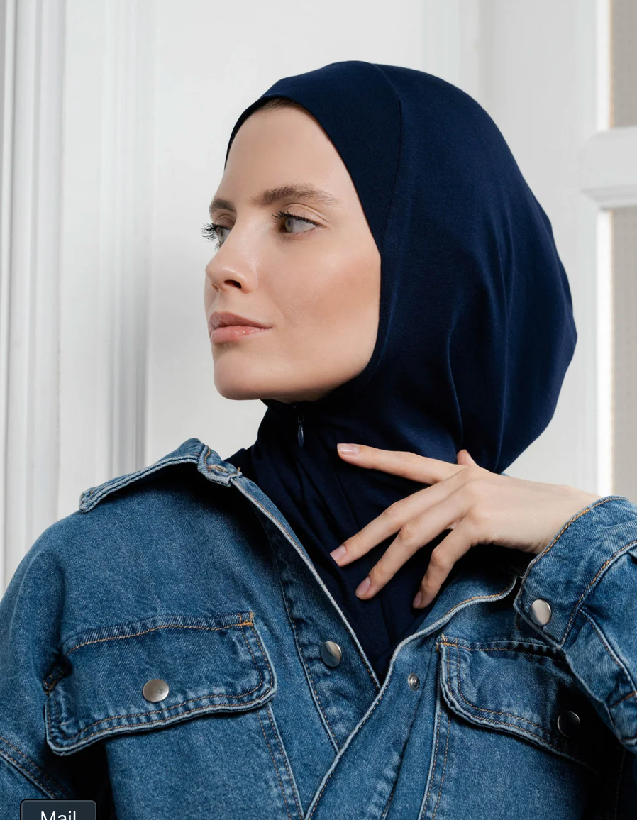 Flow Zip 3 in 1 hijab with attached Cap