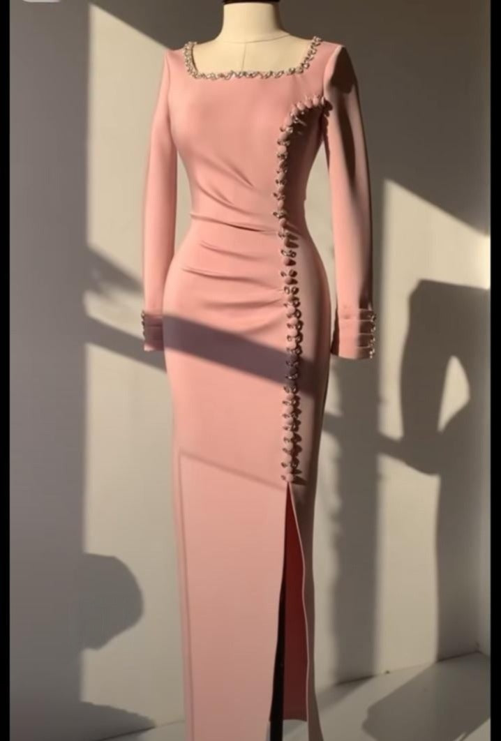 Crystal Curve Luxe Evening Dress