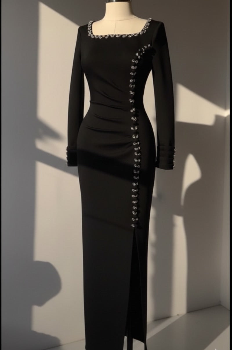 Crystal Curve Luxe Evening Dress