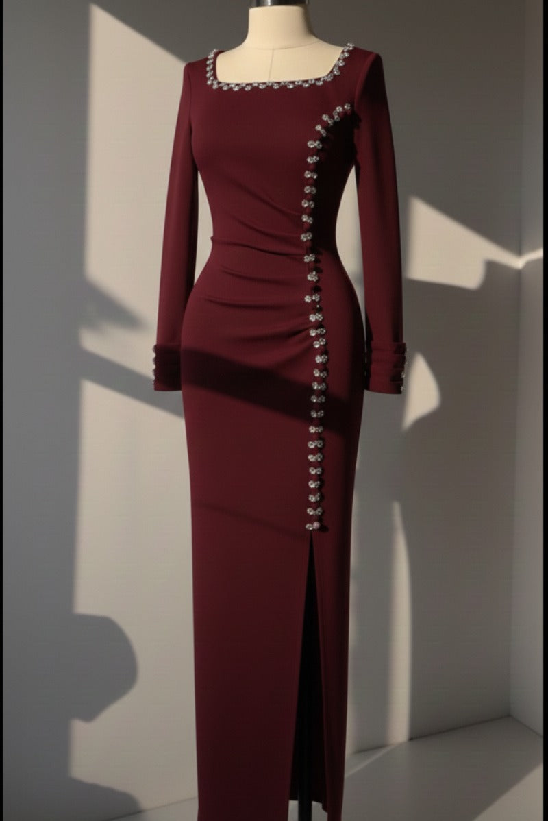 Crystal Curve Luxe Evening Dress