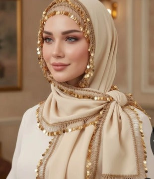 Dubai Gold Luxe Sequin Hijab